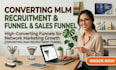 design converting mlm recuitment funnel software sales funnel network marketing