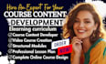 do course content development, elearning curriculum, modules lesson plan