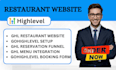 setup gohighlevel restaurant website ghl reservation funnel highlevel automation