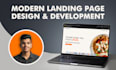 create a stunning landing page with animations