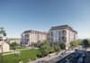 revitalize 3d housing development,multi story building,balcony,highend rendering