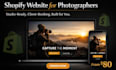 create photography studio shopify website that books clients conversion focused