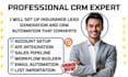set up insurance lead generation and CRM automation that converts