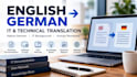 translate english IT and technical content into natural german