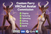 create custom furry vrchat avatar with full body tracking emotes 3d vtuber model