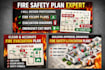 professional UK fire safety plans  evacuation drawings