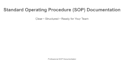 create sops and technical documentation