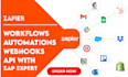 build zapier automation, webhook setup and API integration workflows
