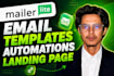 do mailerlite email templates, automations, landing page