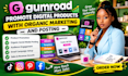 promote gumroad digital products with organic marketing and posting