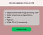 do cs and coding tasks in java, python, cpp, and javascript