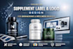 design a premium biohacking supplement logo and label packaging design