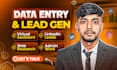 do excel data entry, PDF to excel, copy paste, web research, lead gen services
