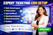 setup ticketing CRM uvdesk osticket locobuzz zammad crisp tidio sysaid