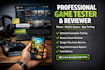 do gaming testing steam game, review play testing, google app game review tester