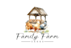 design chicken farm egg logo label