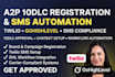 set up twilio a2p 10dlc registration and SMS chatbot automation