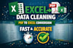 clean excel data and convert pdf to excel