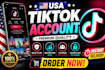 create USA tiktok account, instagram account for you