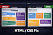 fix your HTML CSS layout or responsive issues
