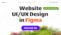 design website ui ux in figma, or landing page ui ux