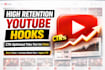 write high CTR youtube titles and hooks
