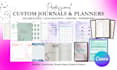do custom journal design fillable pdf ebook design cover planner, lead magnet