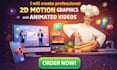 create professional 2d motion graphics and animated videos