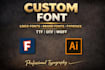 create a custom font from your sketch, or vector for brand