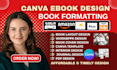 design canva ebook, canva workbook design, journal design, ebook layout design