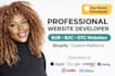 build and develop dtc, b2c, ecommerce shopify websites