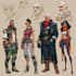 create scifi, fantasy, superhero character design