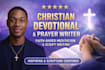 write christian devotional prayers meditation and faith based scripts