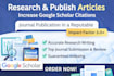 research article increase google scholar journal publication