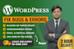 do web speed fix wordpress bug or fix wordpress help,problem,customization,error