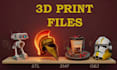 design custom 3d printable props, dioramas, and booknooks