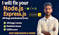 debug and fix node js expressjs and mongodb apis