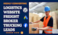generate logistics website freight trucking website cargo dispatch travel leads