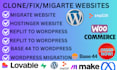 migrate hostinger to wordpress shopify to wordpress replit to wordpress claude
