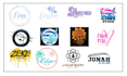 design bar and bat mitzvah logo and invitation