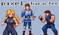 draw pixel character, rpg sprite sheet,2d pixel animation, nsfw pixel game art