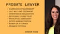 draft revocable trusts, wills, prenups, handle inheritance and probate cases