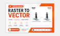 convert raster to vector, ai generated logo image to HQ vector print ready pdf