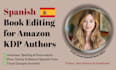 edit your spanish book for amazon KDP