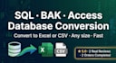 convert your sql, bak or access database to excel or CSV fast and accurately