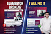 fix elementor bugs, errors and layout issues in 24 hours