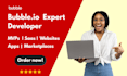 build fast no code ai saas mvp, website, app marketplace as bubble io developer