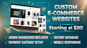 develop a custom e commerce website with admin dashboard
