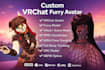 do 3d vrchat furry avatar, vrc model with arkit face tracking, 3d vtuber model