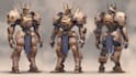 draw mecha robot armor character concept for you